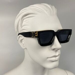 MADE IN ITALY LOUIS VUITTON MILLIONAIRE BLACK GOLD SUNGLASSES